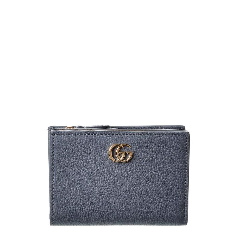 Gucci Gg Marmont Small Leather Wallet, Blue